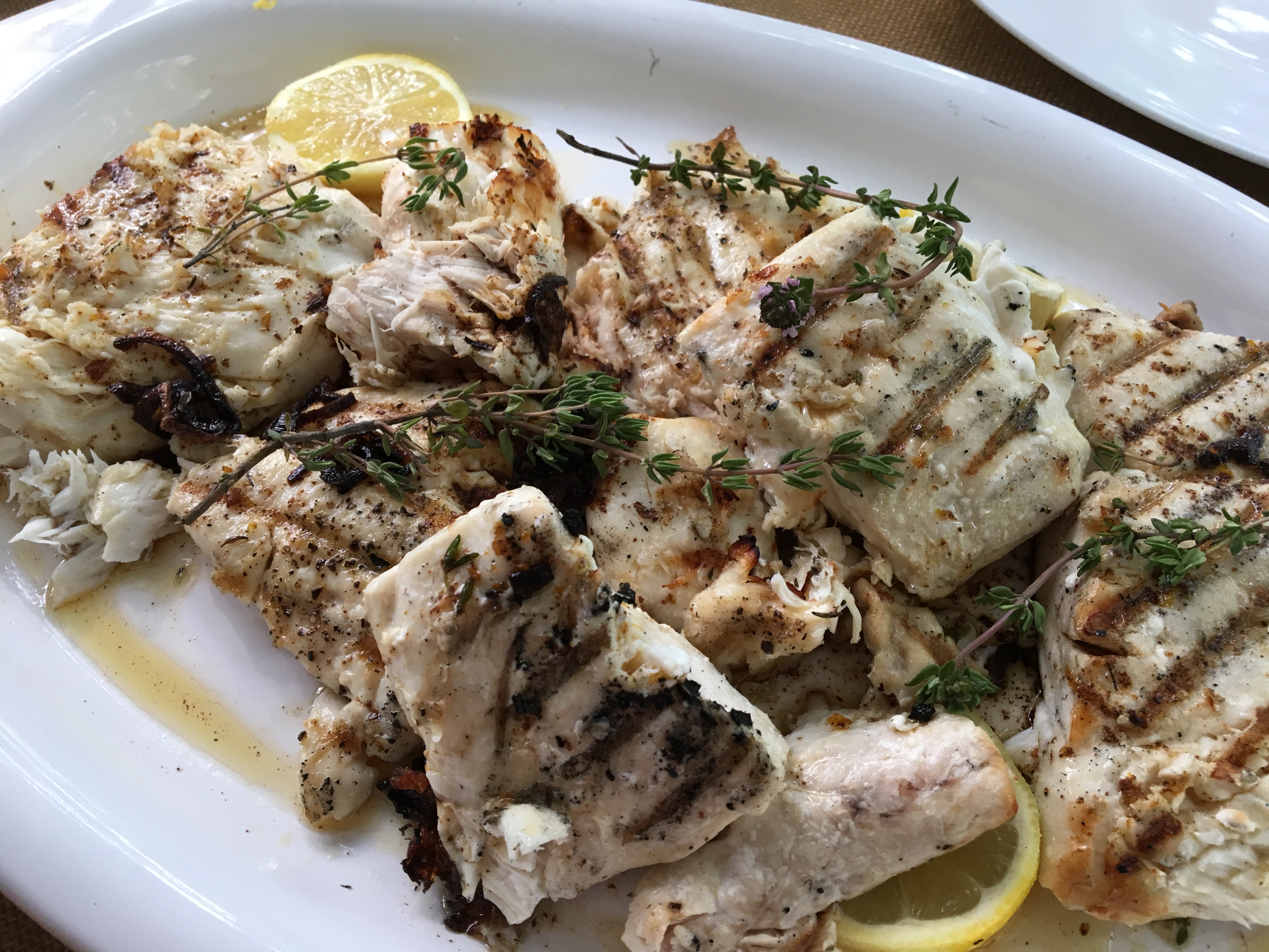 Grilled Halibut with Brown Butter Citrus Vinaigrette